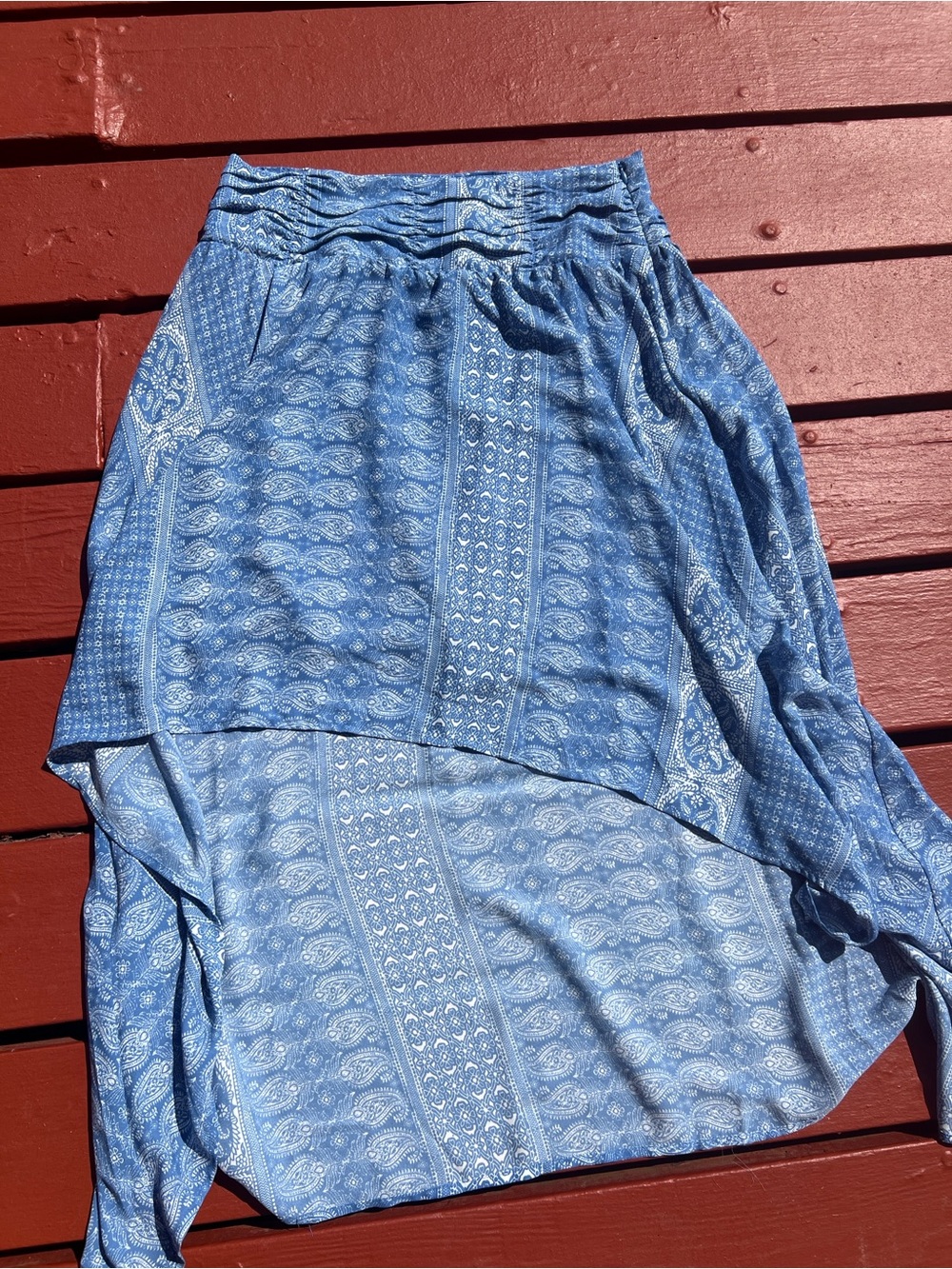 Ariat Blue Paisley Panel Maxi Skirt - Picture 6 of 9
